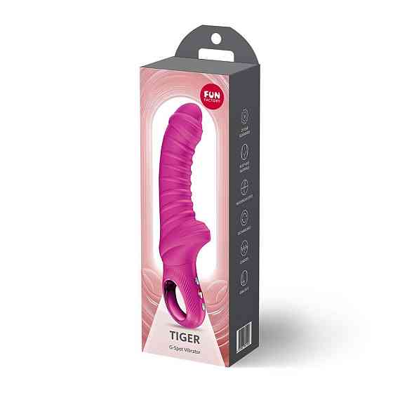 Вібратор для точки G Fun Factory TIGER Magenta, ребристий, підходить для анальної стимуляції Sex Aura Київ