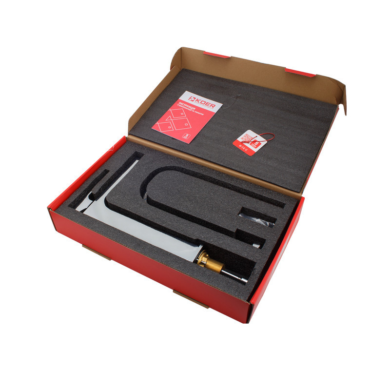 Високий змішувач для умивальника Koer KB-11010-01 хром (KR3482) Харків - фото 7