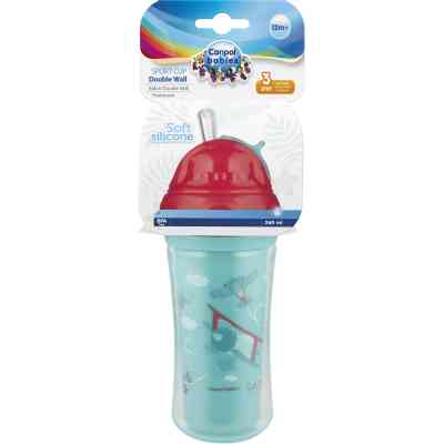 Поильник-непроливайка Canpol babies Самолет двойная стенка с силиконовой трубочкой 260 мл (74/052) Винница