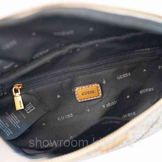 Женская сумка "бананка", слинг на пояс и на грудь Guess (7518) светло коричневая Киев