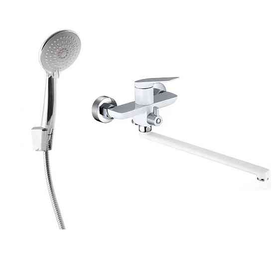 Змішувач для ванни Mixxus Premium DERBY 006 (EURO) WHITE-CHROME латунь/хром+білий (MI6614) Чернівці