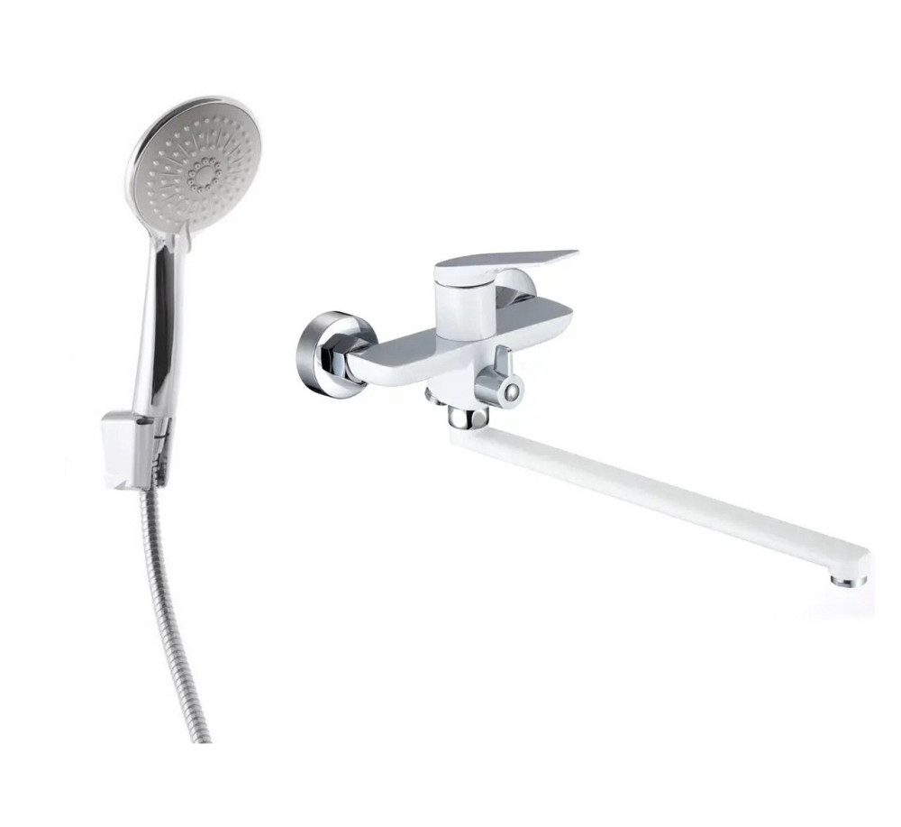 Змішувач для ванни Mixxus Premium DERBY 006 (EURO) WHITE-CHROME латунь/хром+білий (MI6614) Чернівці - фото 1