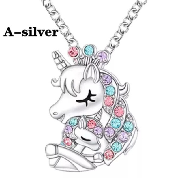 Цепочка с единорогом 46 см серебристый Киев - изображение 1