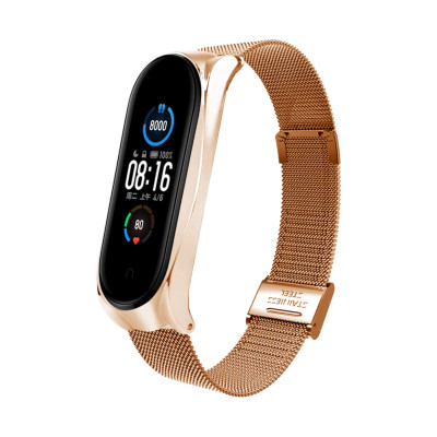 Ремінець до фітнес браслета BeCover Metal для Xiaomi Mi Smart Band 8 Rose Gold (709360) Вінниця - фото 1