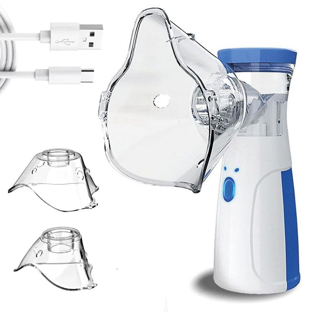 Портативний небулайзер з 2 масками від USB, LY-565 / Інгалятор небулайзер від кашлю / Ручний інгалятор для дітей Київ - фото 1
