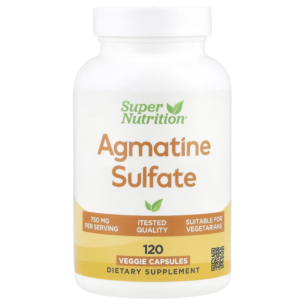 Агматин сульфат Super Nutrition Agmatine Sulfate, 750 mg, 120 Veggie Capsules Луцк - изображение 1