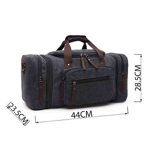 Дорожная сумка текстильная Черная (Vintage) Киев