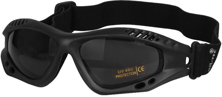 Тактичні Окуляри затемнені з гумкою та чохлом Mil-Tec від Sturm "Commando" (15615302) Black Нововолинськ - фото 3