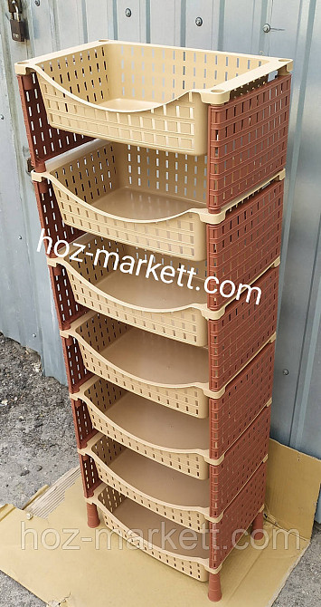 Полка - этажерка беж с коричневым на семь ярусов Турция Харьков - изображение 3