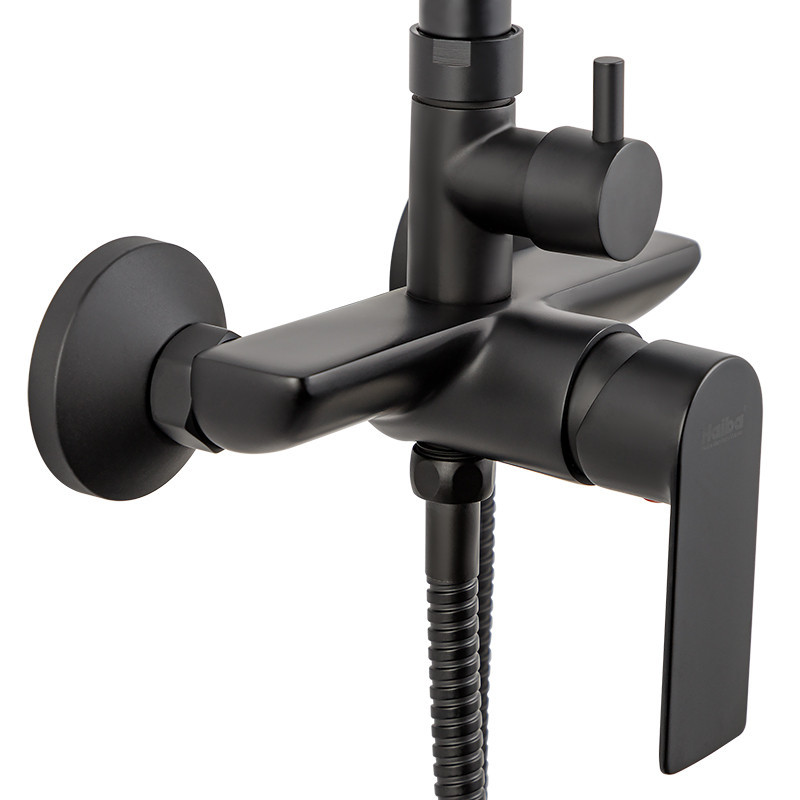 Душова колона із змішувачем Haiba Alex 003-J Чорна (HB3940) Київ - фото 3