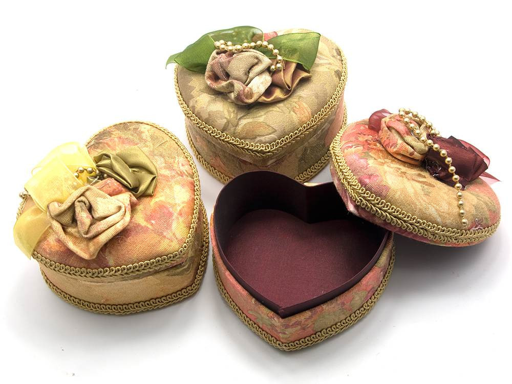 Скринька тканинна для прикрас Серце Київ - фото 1