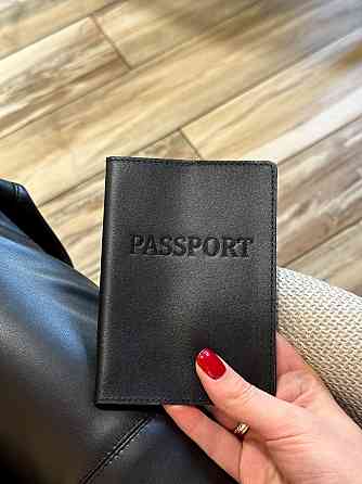 Кожаная обложка для паспорта с надписью 1940 Киев