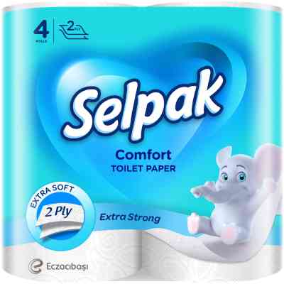 Туалетний папір Selpak Comfort 2 шари 4 рулони (8690530802117) Вінниця