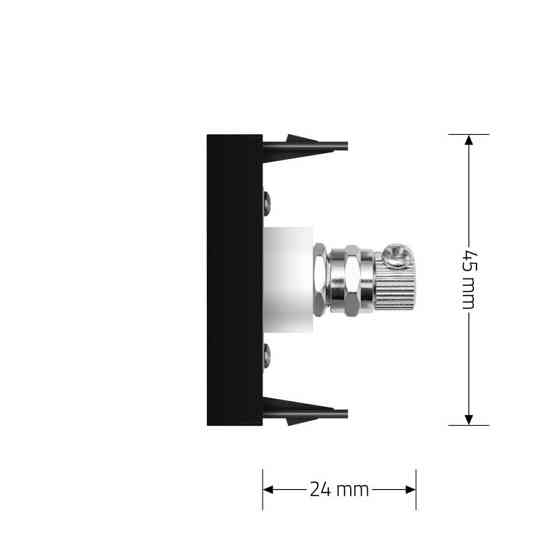 LIVOLO Телевізійна розетка LIVOLO, чорна, модуль 0.5 поста, TV гніздо для антени / ресивера (VL Коломия