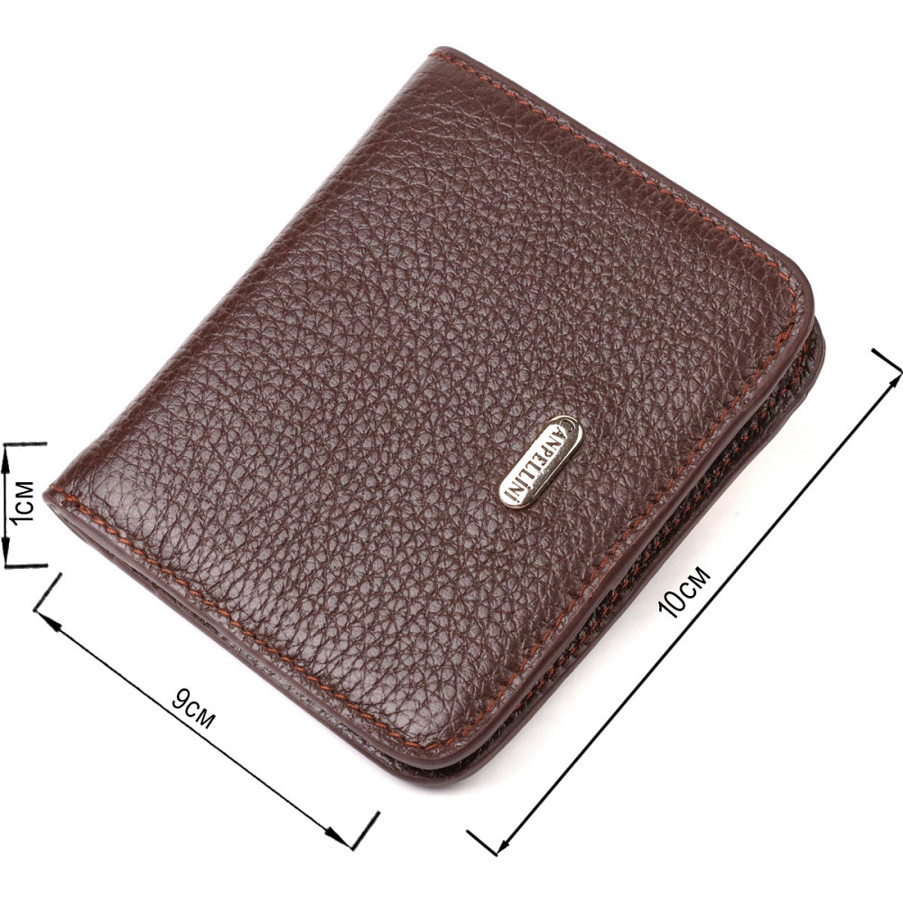 Гаманець для жінок невеликого розміру з натуральної шкіри CANPELLINI 21798 Коричневий Київ - фото 3