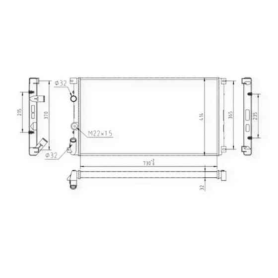 Радіатор двигуна Рено Master, Опель Movano 2.5D 01-охолодження Мукачево