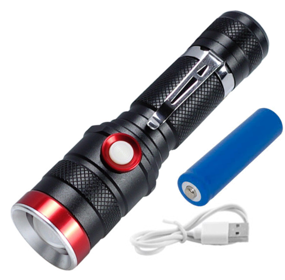 Ручний ліхтар Police BL-736-TG (Red), 1x18650, 1 РЕЖИМ, ЗУ microUSB, zoom Дніпро - фото 2