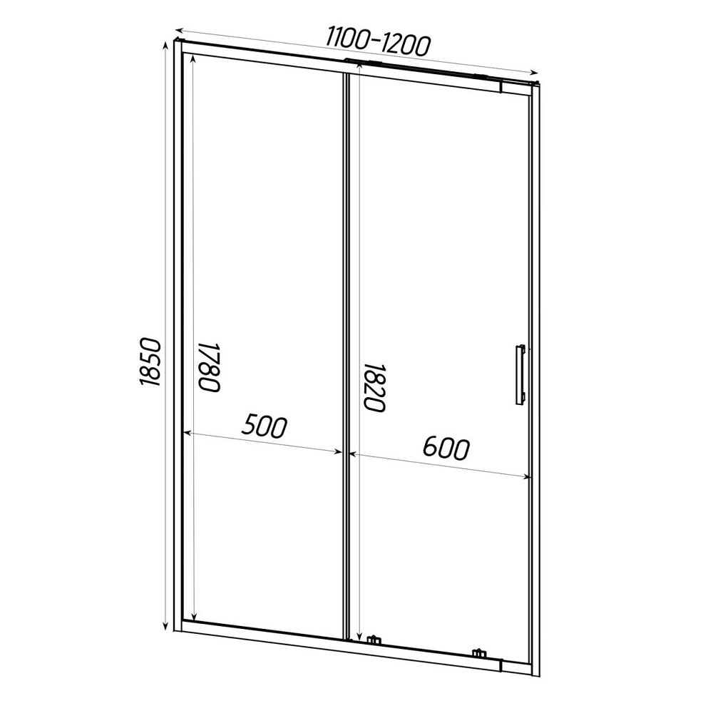 Душові двері PARSETA 120TB BRAVO (1уп.) Київ - фото 9