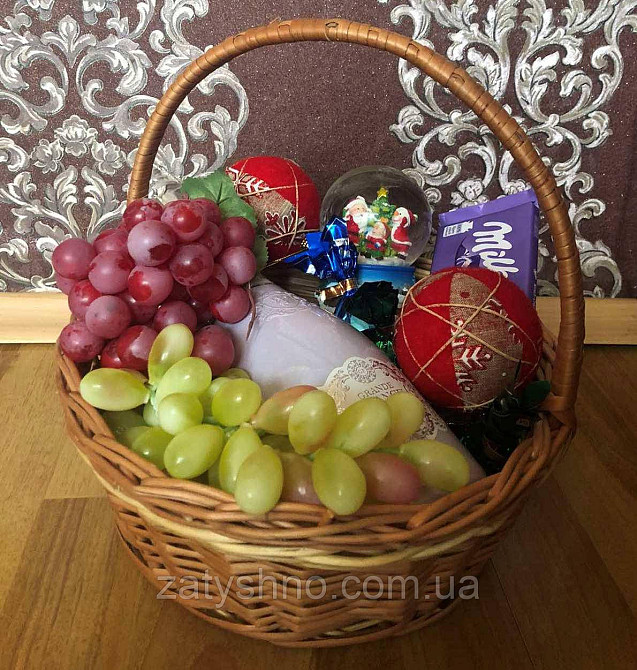 Кошик плетений з лози для подарунків співробітникам Київ - фото 3