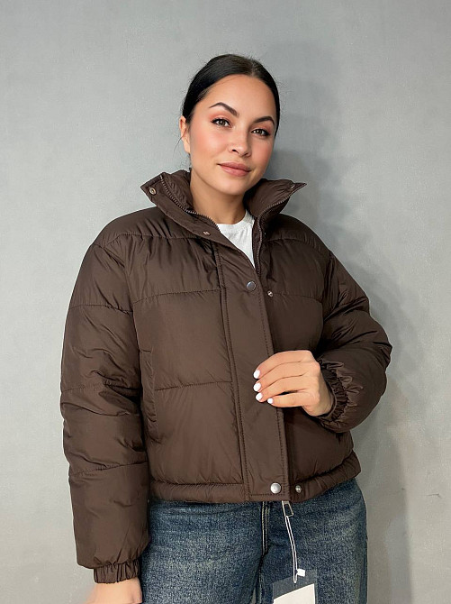 Куртка женская Fashions 87226 короткая демисезонная коричневая, коричневый, L Киев - изображение 15