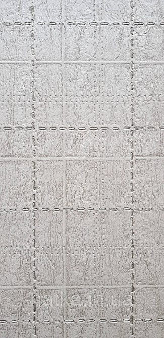 Шпалери вінілові на флізеліні AdaWall Signature1.06х10 під шкіру смуги структурні темно-бежеві Київ - фото 2
