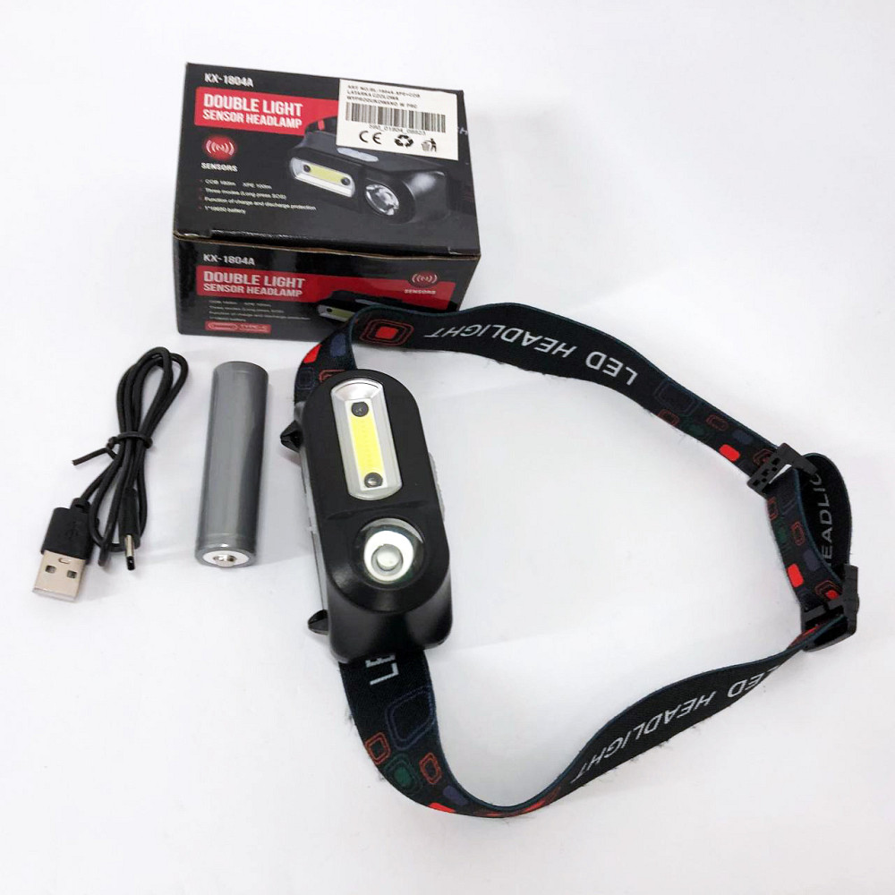 Светодиодный фонарь для работы на голове 1804A-XPE+COB, Фонарик на голову для альпинизма JS-25 Львов - изображение 13