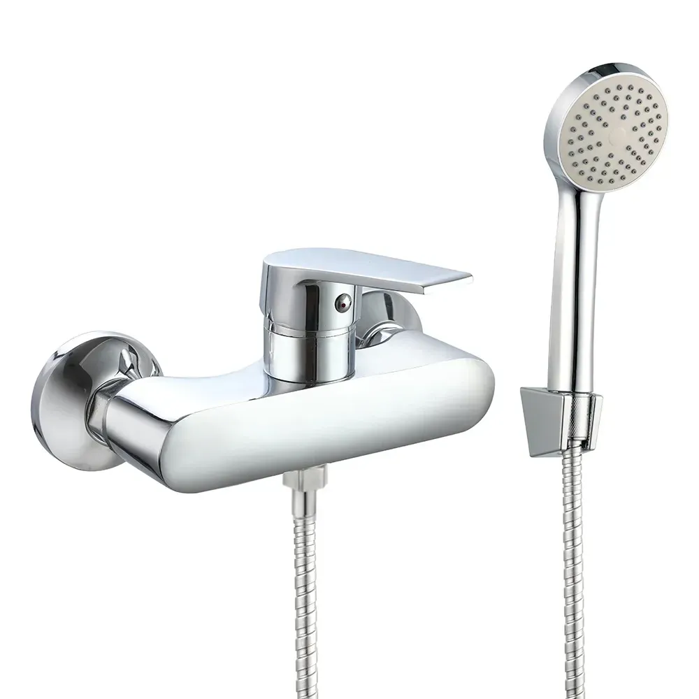 Змішувач для душу WEZER VRL512-10 Ø 35 з гарнітуром, хром Київ - фото 1