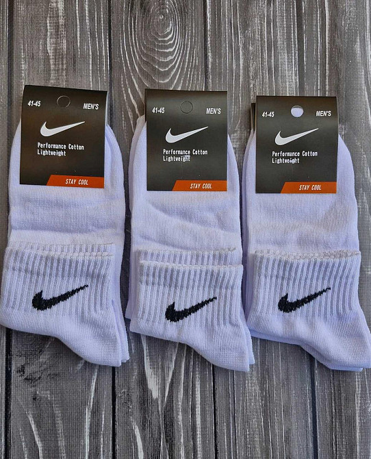 Набір чоловічих спортивних шкарпеток середньої висоти. 3 штуки. Розмір 41-45 Київ - фото 4