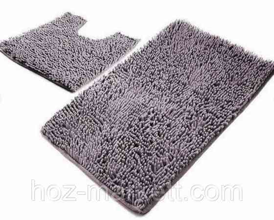 Набор ковриков коврики для ванной и туалета серый 80 х 50 см и 50 х 40 см Харьков