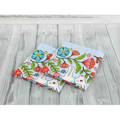 Рушник Руно вафельний набивний Великдень блакитний 45х60 см (205.15_Великдень блакитний_3) Вінниця