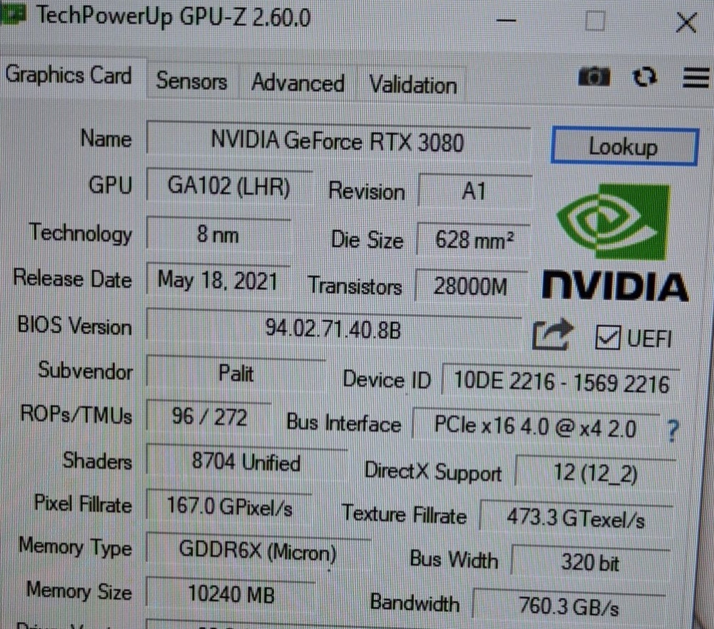 Відеокарта PALIT GAMING PRO RTX 3080 10Gb. OC( LHR) Харків - фото 5