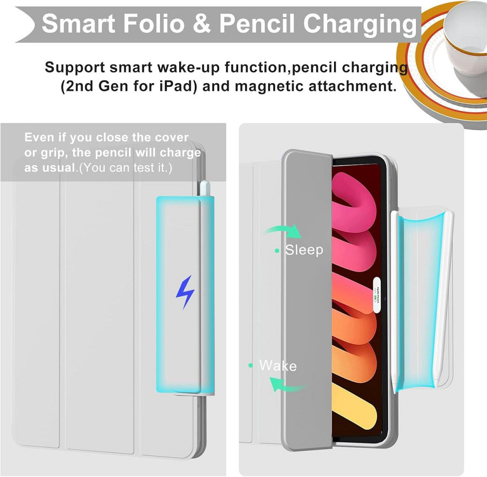 Чохол-клавіатура для iPad mini 7 A17 Pro 2024 / iPad mini 6 2021 8.3 Inch iPad mini 7th/6th Gen Дніпро - фото 7