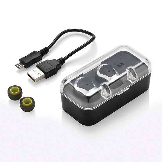 Наушники двойные беспроводные с футляром для переноски Ровно