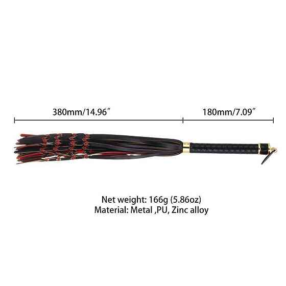 Флоггер LOCKINK SEVANDA Red & Black Braided Tail Flogger Sex Aura Киев