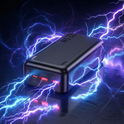 Батарея универсальная HOCO 30000mAh Astute 22.5W PD QC Black (J101B / 714732) Винница - изображение 6