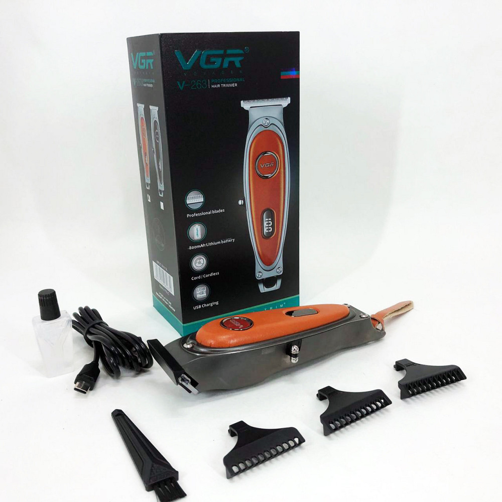 Чоловічий набір для стрижки волосся бездротовий, Машинка для стрижки на акумуляторі UO-59 Львів - фото 1