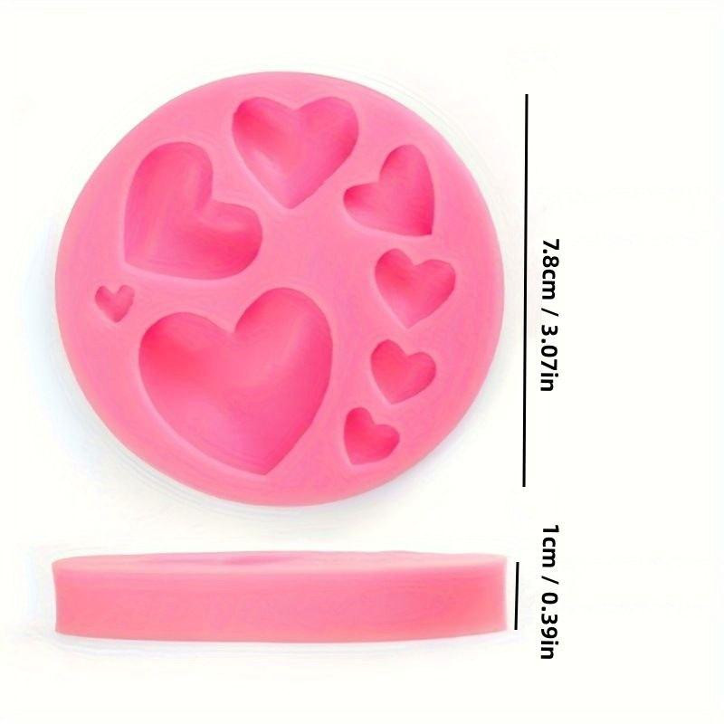 Молд силиконовый Сердца 78 мм розовый Киев - изображение 10