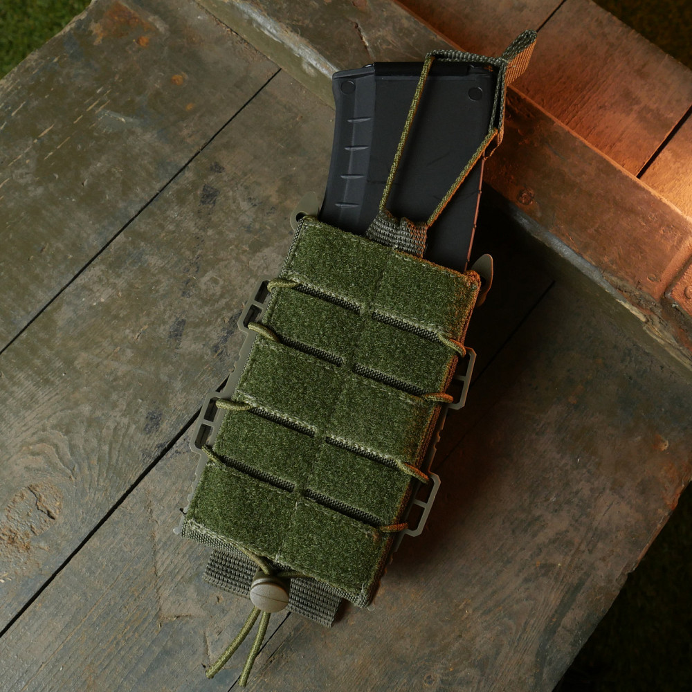 Відкритий підсумок на 1 магазин Kiborg М-1 велкро хакі. Жорсткий підсумок з велкро на один магазин Київ - фото 9