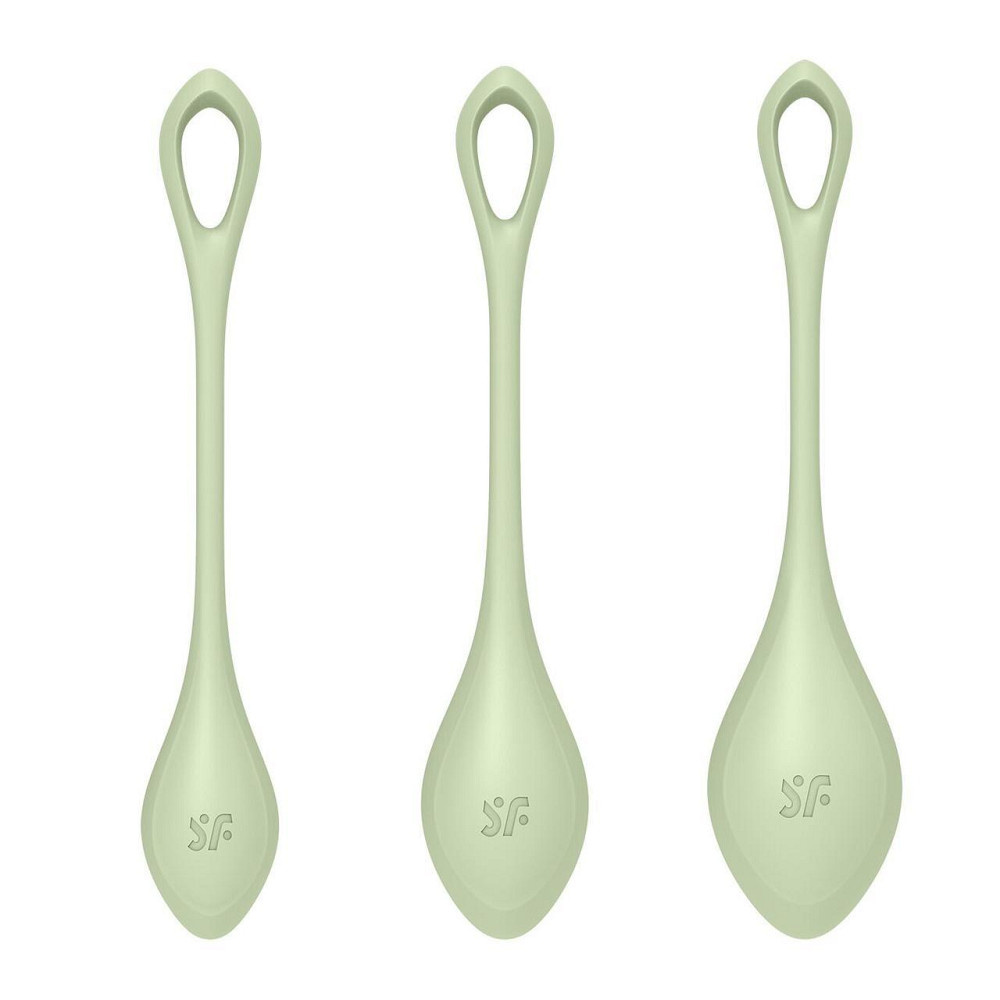 Набор йони бусин Satisfyer Yoni Power 2 Light Green, диаметр 2-2,5-3см, вес 22-44-73гр Sex Aura Киев - изображение 4