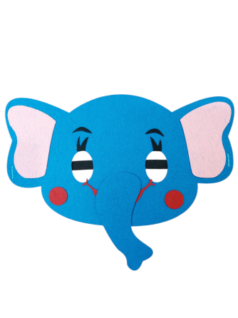 Детская маска Слон для детского праздника из фетра one size разноцветный Киев