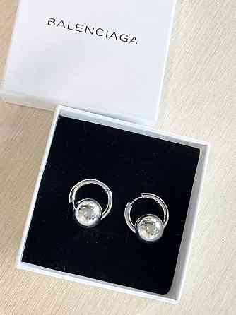 Сережки Balenciaga кульки сріблясті / сережки трансформери Одеса