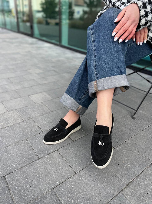 ALLSY Лофери жіночі ALLSY 340-3041-C чорні (весна-осінь, замша натуральна) (5780) Коломия - фото 3