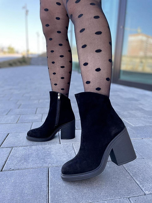 Lexi Черевики жіночі Lexi чорні натуральна замша каблук 9см (3048) 36р. Коломыя - изображение 8