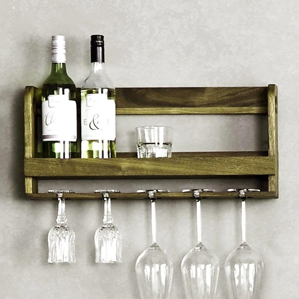 Настенная винная полка 