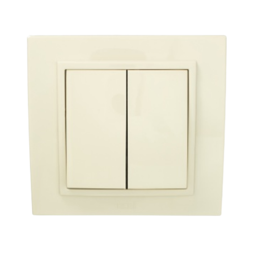 ZENA крем Вимикач внутрішній 2кл модуль + кришка Ел-Би Житомир - изображение 2