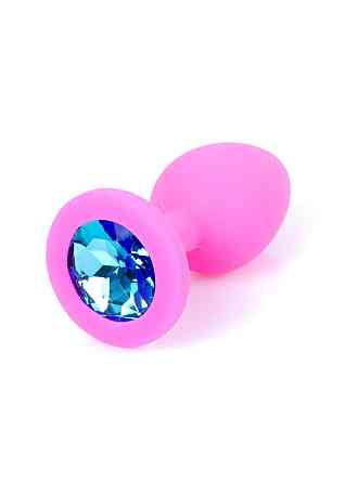 Анальна пробка - Jewellery Silicone Pink Plug S Light Blue Sex Aura Київ