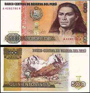 Перу/Peru 500 Intis 1987 Pick 134b UNC Полтава