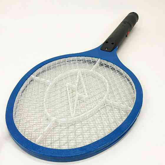 Мухобойка электрическая от насекомых, Аккумуляторный уничтожитель комаров, мошек, мух. Цвет: синий KI-14 Львов