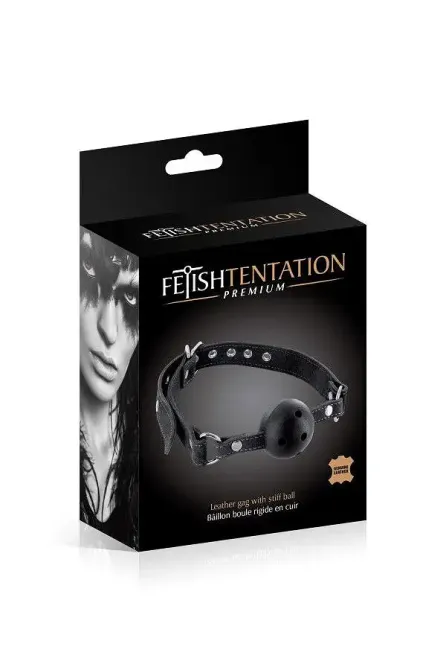 Кляп Fetish Tentation Premium Leather gag with stiff ball Львов - изображение 2