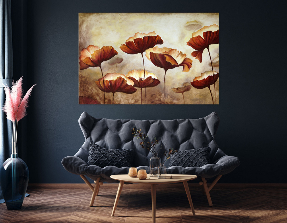 Картина холст у вітальню / спальню Маки      MLP_11  ( 60х30см ) 80x120 см Київ - фото 4